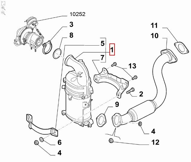 FIAT GROUP - CATALYTIC CONVERTER - 1374349080