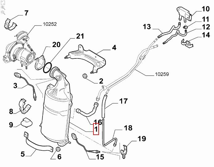 FIAT GROUP - CATALYTIC CONVERTER EXHAUST SYSTEM - 50525613