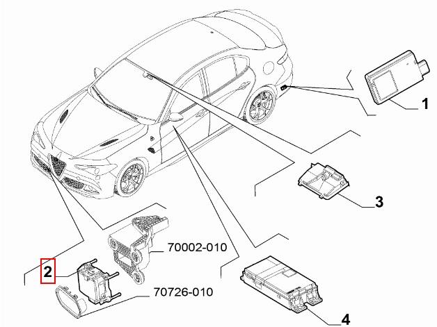 FIAT GROUP - RADAR CRUISE CONTROL - 50563998