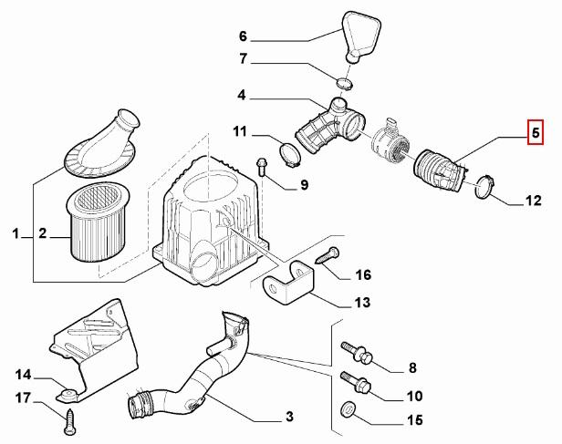 undefined FIAT GROUP - ALFA 159 2.2 JTS, SLANGKLEM ORIGINEEL - 51767818 