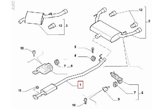 FIAT GROUP - EXHAUST   PIPE - 51807540