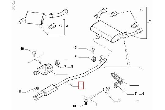 FIAT GROUP - 51807749 - AUSPUFFROHR