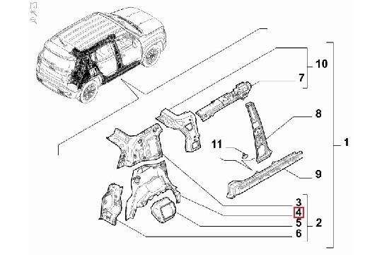 FIAT GROUP - FRONT WHEELHOUSE - 51947618