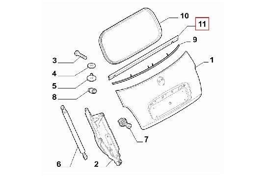FIAT GROUP - TAILGATE GASKET 500C - 51968824