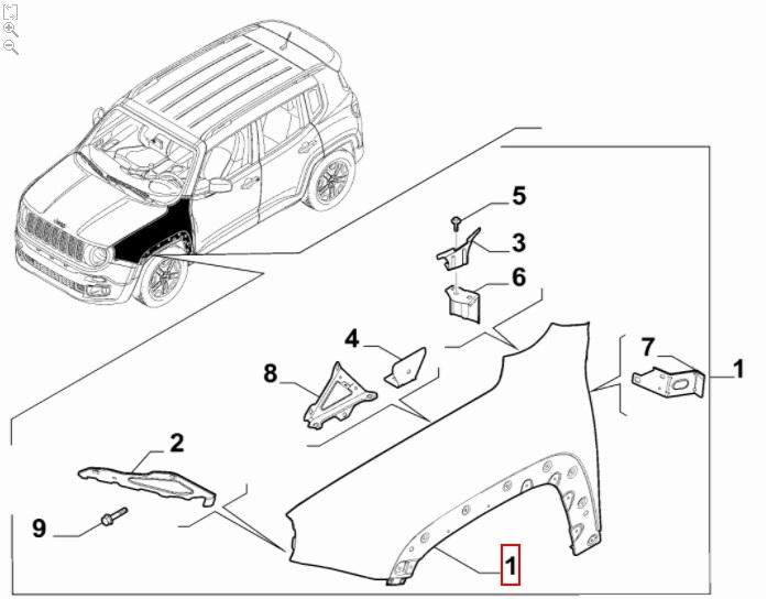 FIAT GROUP - FRONT MUDGUARD FENDER - 52040831