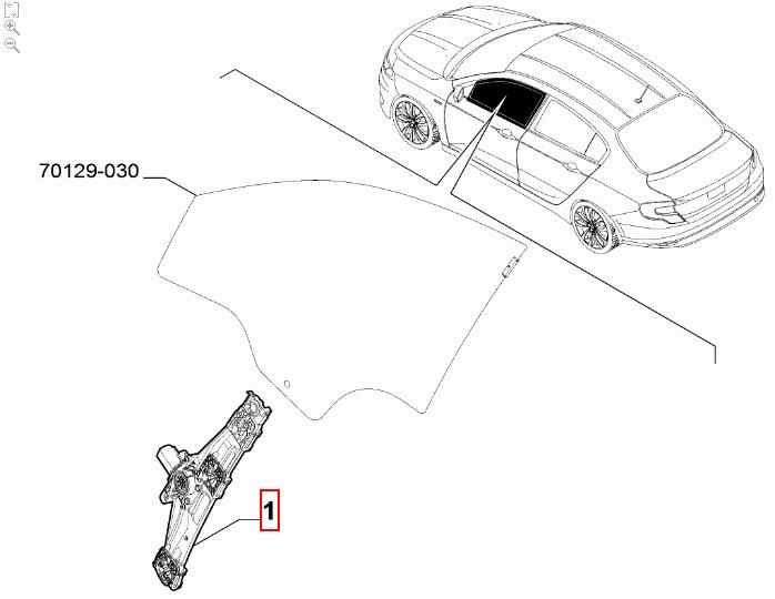 FIAT GROUP - WINDOW REGULATOR - 52127981
