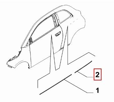 FIAT GROUP - SIERLIJST LINKS ACHTERSCHERM - 52139001