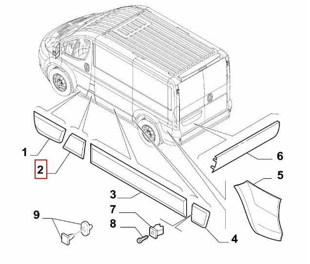 FIAT GROUP - 735422945 - ZIERLEISTE
