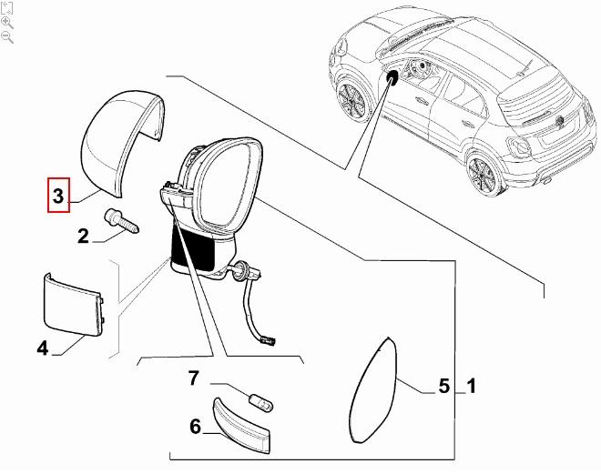 FIAT GROUP - SPIEGELKAP LINKS (PRIMER) - 735623309
