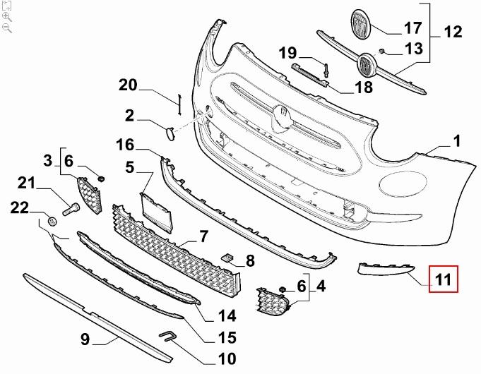 FIAT GROUP - MOULDING - 735642306