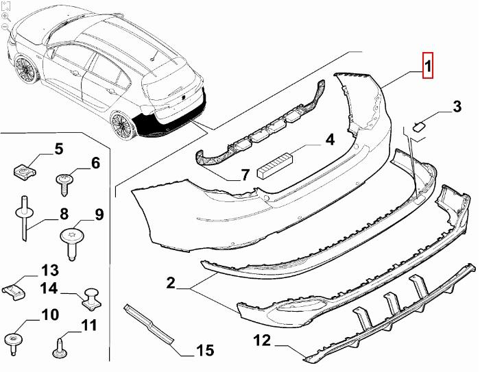 FIAT GROUP - ACHTERBUMPER TIPO HATCHBACK - 735696809