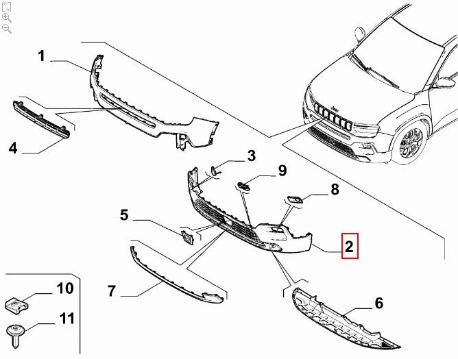 FIAT GROUP - FRONT BUMPER - 735777047
