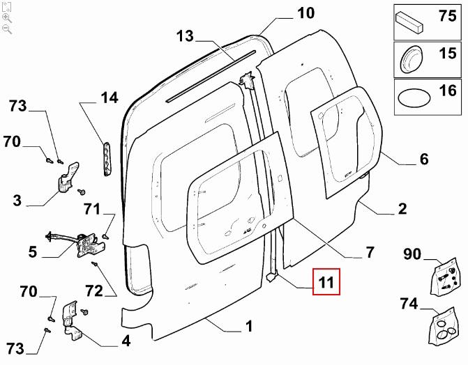 undefined FIAT GROUP - PORTIERRUBBER ACHTERDEUR - 9817465080 