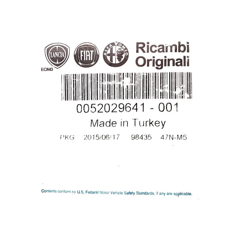 Front FIAT GROUP - RIGID   PIPE - 52094947