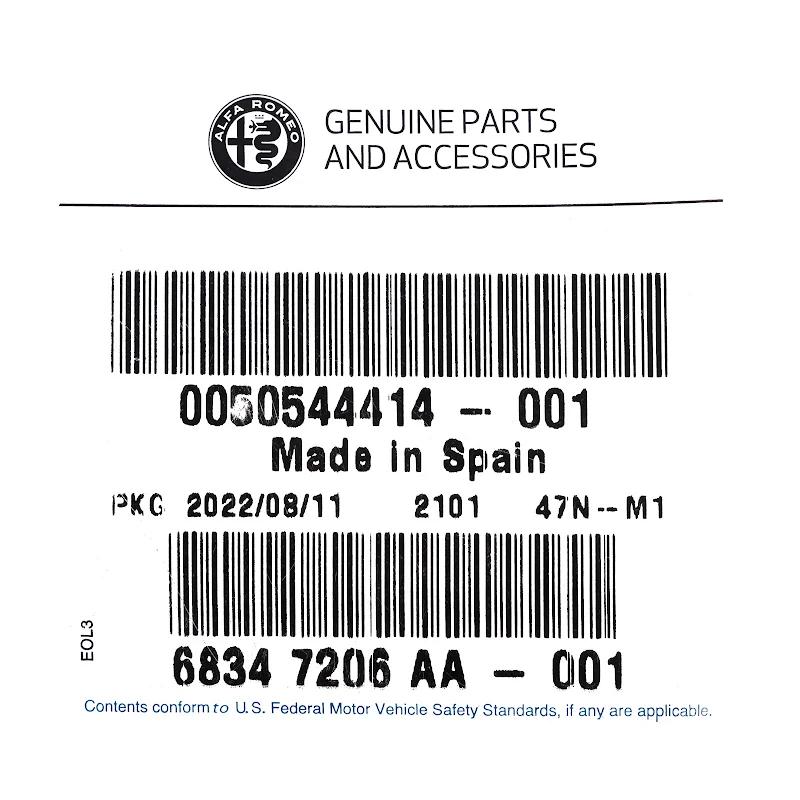 Front FIAT GROUP - EMBLEEM - K68347206AA 