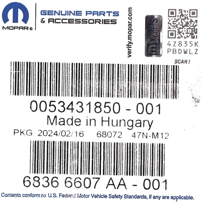 Front FIAT GROUP - FI-00K68366607AA : STEUN - K68366607AA 