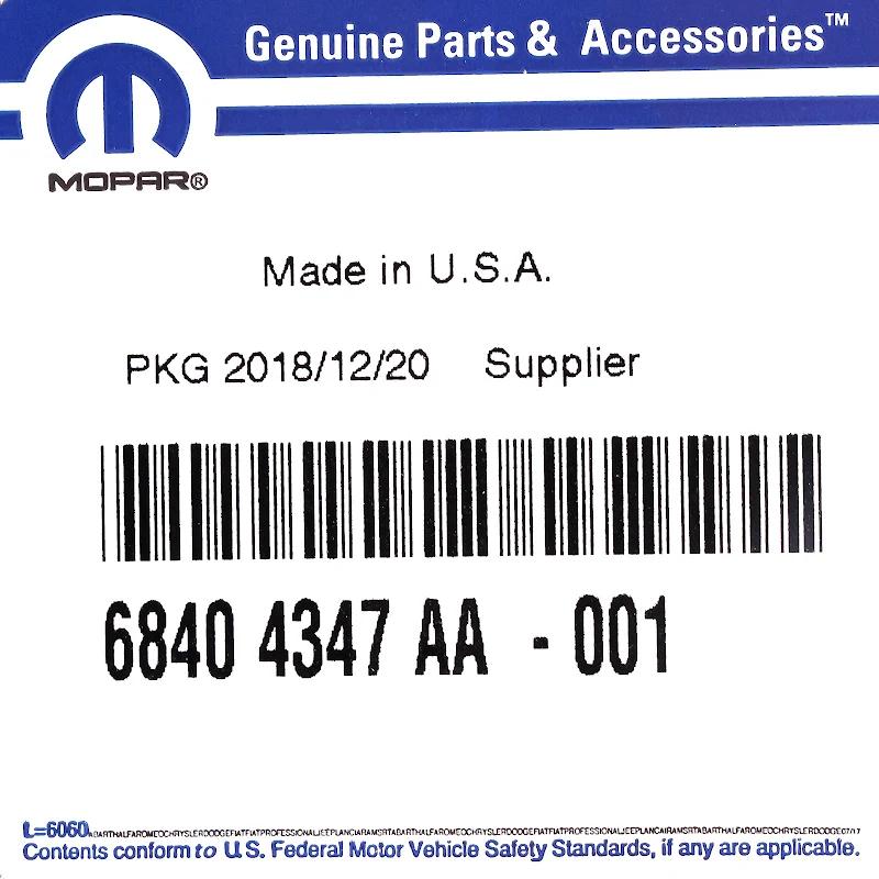 Front FIAT GROUP - PLAAT - K68404347AA 