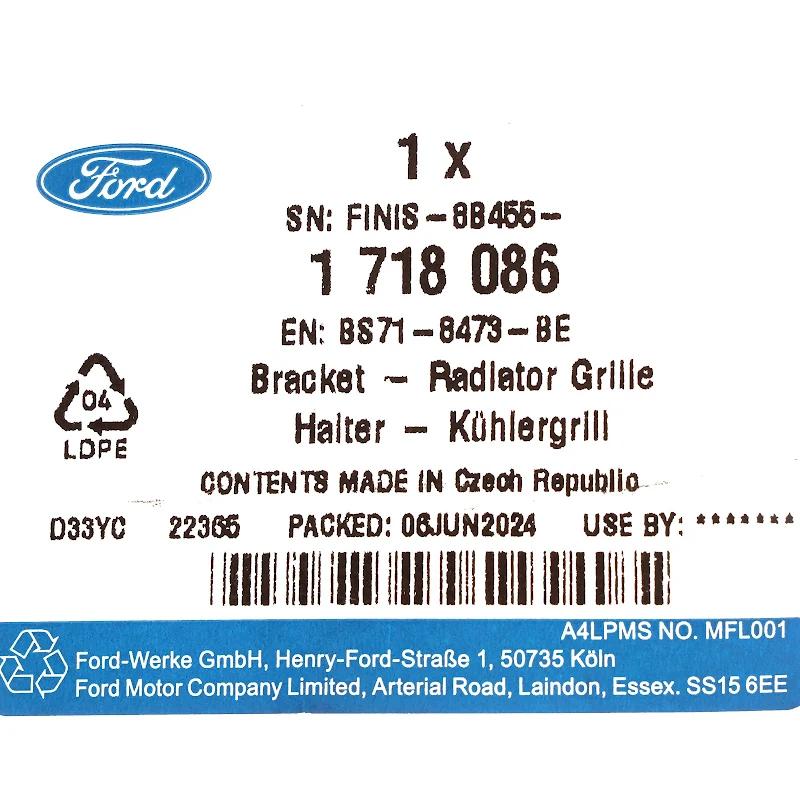Front FORD - BRACKET-GRILLE - 1718086