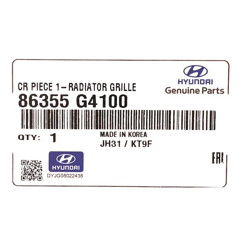 Front HYUNDAI - CR PIECE 1-RADIATOR GRIL - 86355G4100