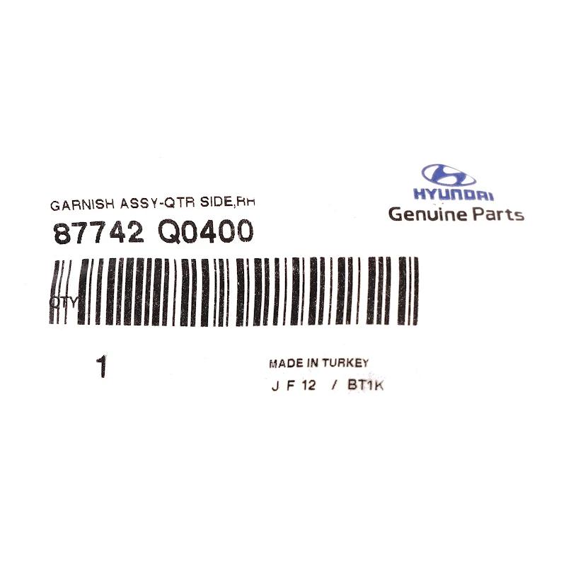 Front HYUNDAI - 87742Q0400 - GARNISH ASSY-QTR SID