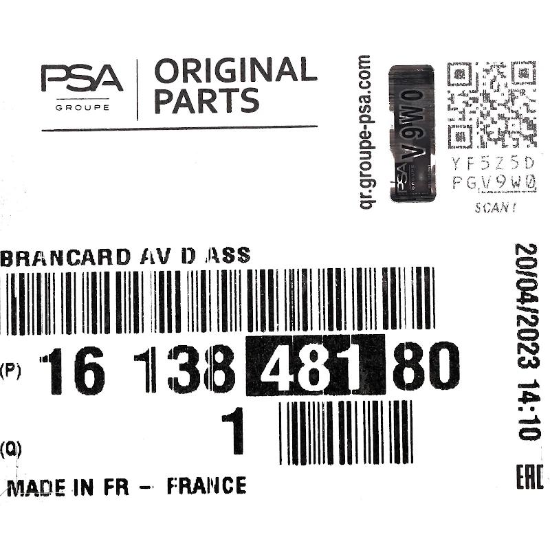Front PSA - DRAAGBALK VOOR - 1613848180 