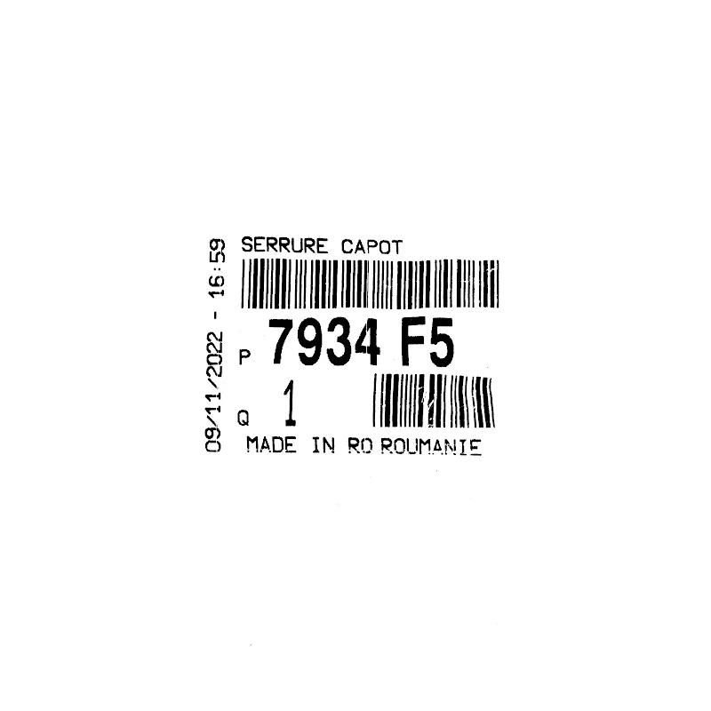 Front PSA - 7934F5 - Haubenverschluß