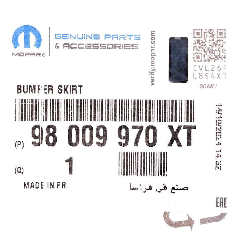 Front PSA - BUMPER SKIRT - 98009970XT
