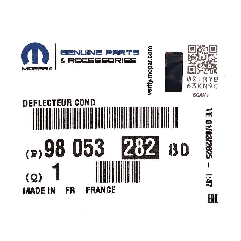 Front PSA - DEFLECTEUR - 9805328280