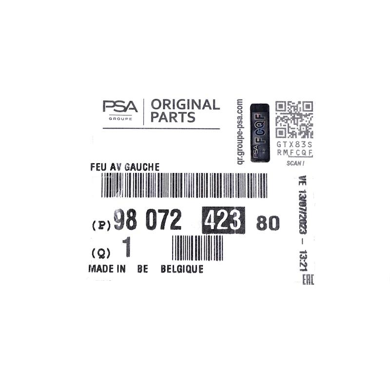 Front PSA - FRONT LIGHT LH - 9807242380