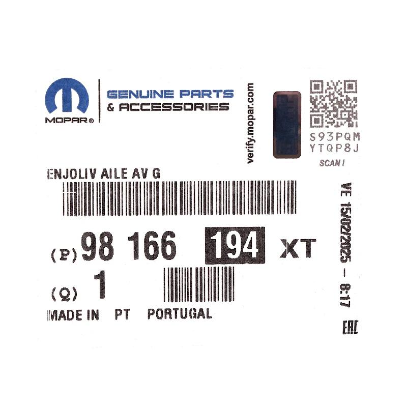 Front PSA - wielkuiplijst L - 98166194XT 