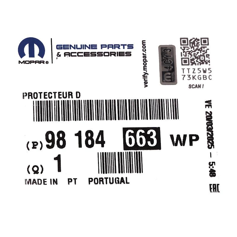 Front PSA - PROTECTEUR - 98184663WP