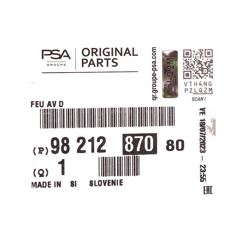 Front PSA - 9821287080 - Leuchte vorne