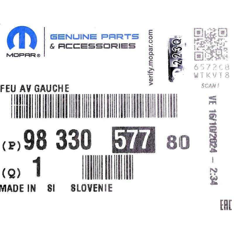 Front PSA - 9833057780 - Leuchte vorne links