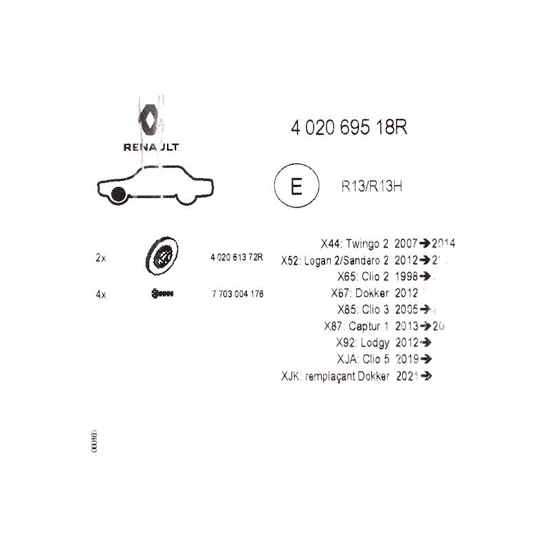 Front DACIA/RENAULT - REMSCHIJF - 7701207829 