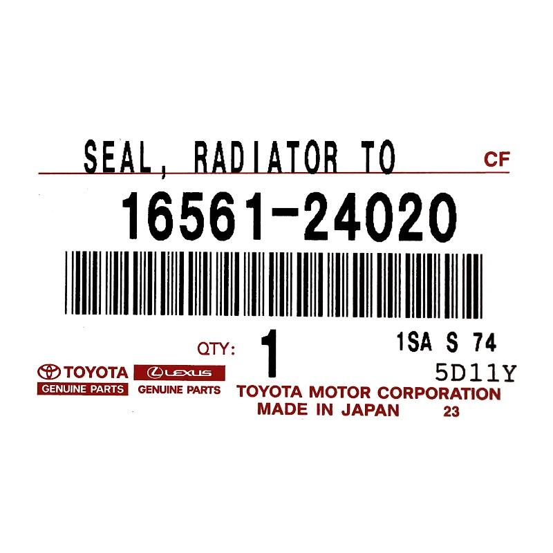 Front TOYOTA - RADIATORAFDICHTING - 1656124020