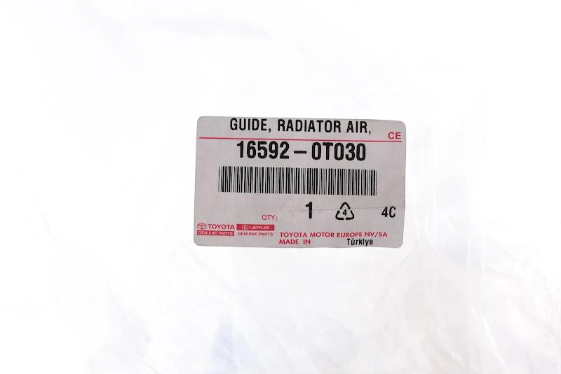 Front TOYOTA - 165920T030 - GUIDE, RADIATOR AIR,