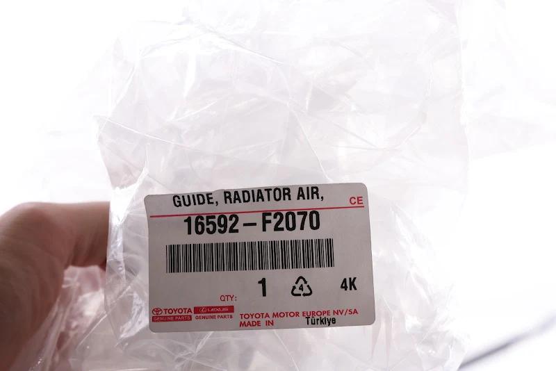 Front TOYOTA - 16592F2070 - GUIDE, RADIATOR AIR,