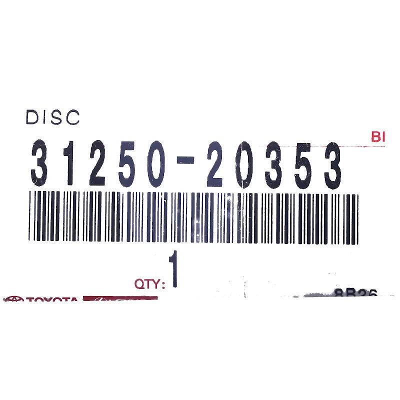 Front TOYOTA - DISQUE D'EMBRAYAGE COMPLET - 3125020351