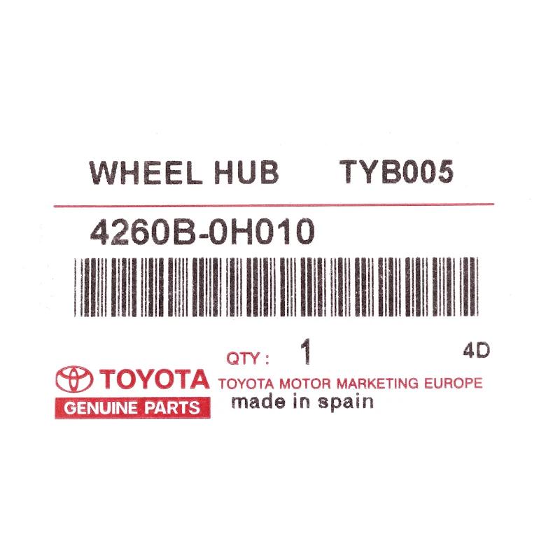 Front TOYOTA - COVER SUB-ASSY, WHEE - 4260B0H010