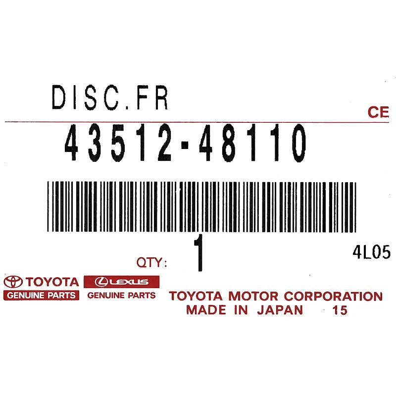Front TOYOTA - DISQUE DE FREIN AVANT - 4351248110