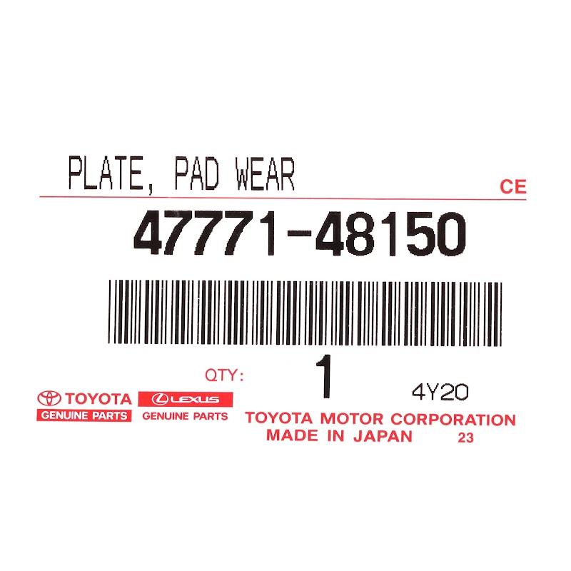 Front TOYOTA - PLAQUE NO. 1 D' - 4777148150