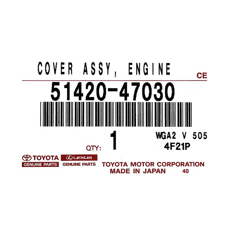 Front TOYOTA - 5142047030 - SPRITZBLECH/MOTORRAU