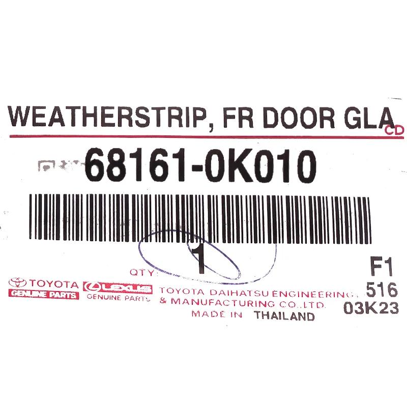 Front TOYOTA - 681610K010 - REGENLEISTE/SEITENSC
