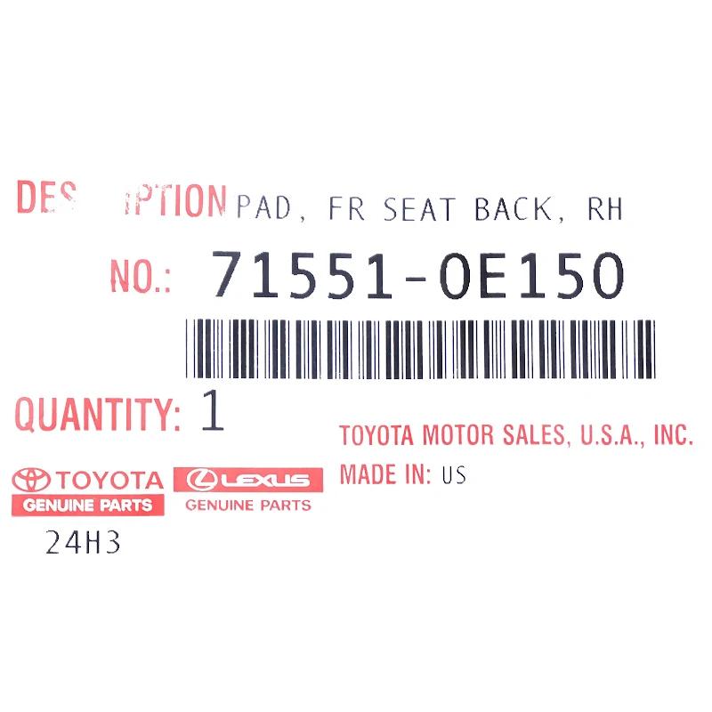 Front TOYOTA - REMBOURRAGE - 715510E150