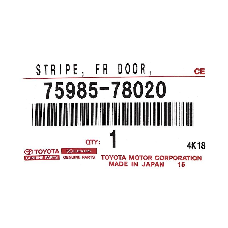 Front TOYOTA - 7598578020 - ZIERSTREIFEN