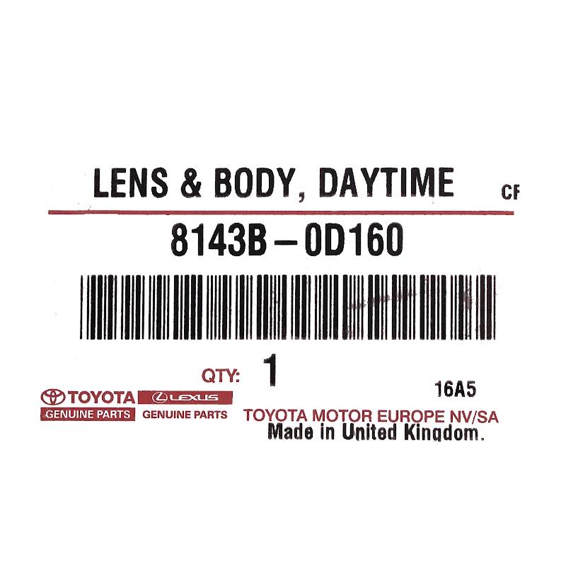 Front TOYOTA - 8143B0D160 - LENS & BODY, DAYTIME