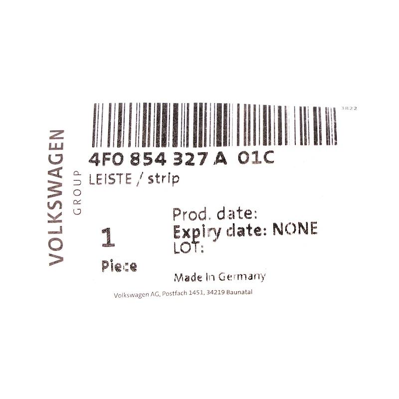 Front VAG - 4F0854327A01C - WASSERABWEISLEISTE