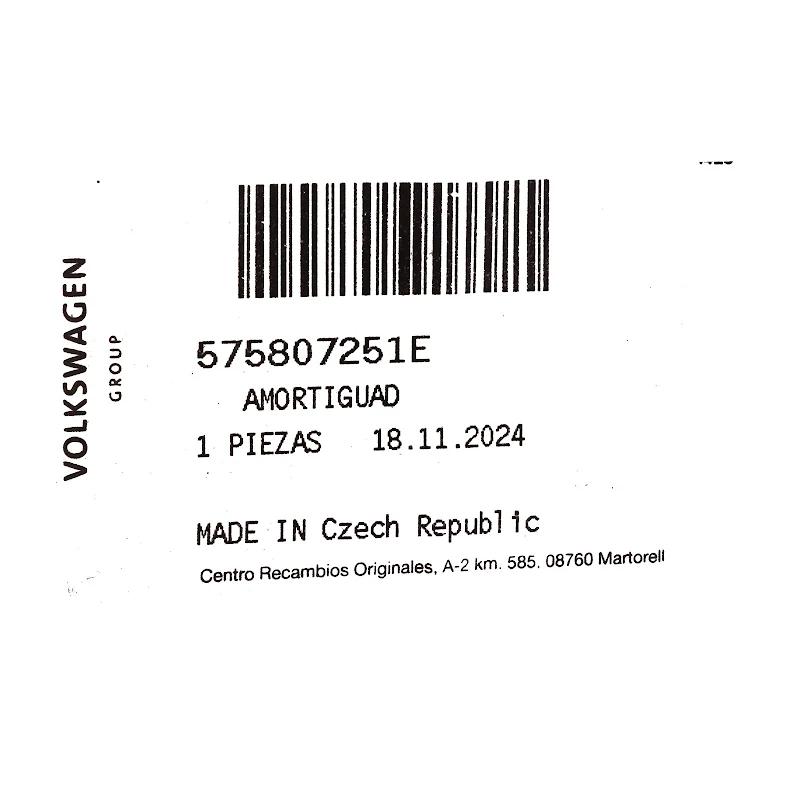 Front VAG - AMORTISSEUR - 575807251E