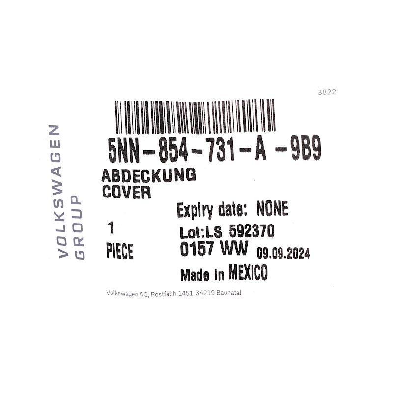 Front VAG - CACHE - 5NN854731A9B9