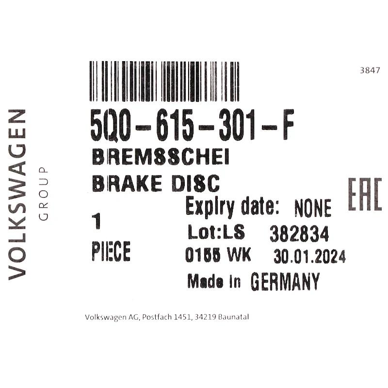 Front VAG - 5Q0615301F - BREMSSCHEI